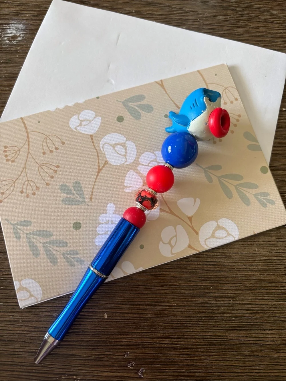 Disney Doorables: Finding Nemo: Bruce handmade beaded pen